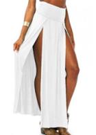 Rosewe Graceful Slit Design Ankle Length Skirt For Lady