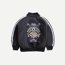 Shein Toddler Boys Contrast Tape Side Patched Jacket