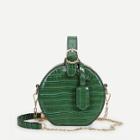 Shein Croc Pattern Round Chain Bag