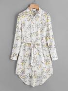 Shein Ditsy Print Shirt Dress