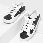 Shein Star Patch Glitter Lace Up Sneakers