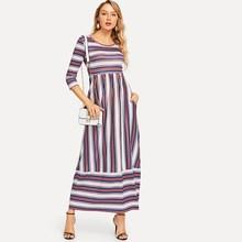 Shein Striped Pocket Side Dress