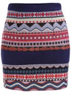 Shein Colour Slim Tribal Print Skirt