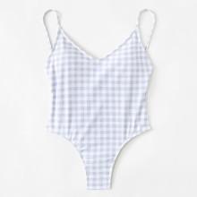 Shein Gingham Ruched Swimsuit
