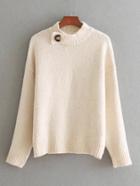 Shein Button Detail Jumper Sweater