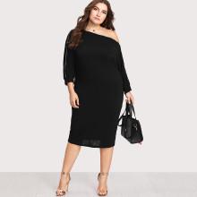 Shein Plus Zip Sleeve Dress