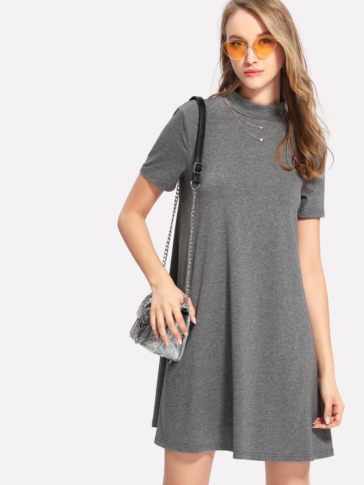 Shein Heather Knit Swing Dress