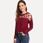 Shein Caged Front Solid Top
