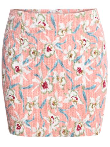 Shein Pink Floral Bodycon Skirt