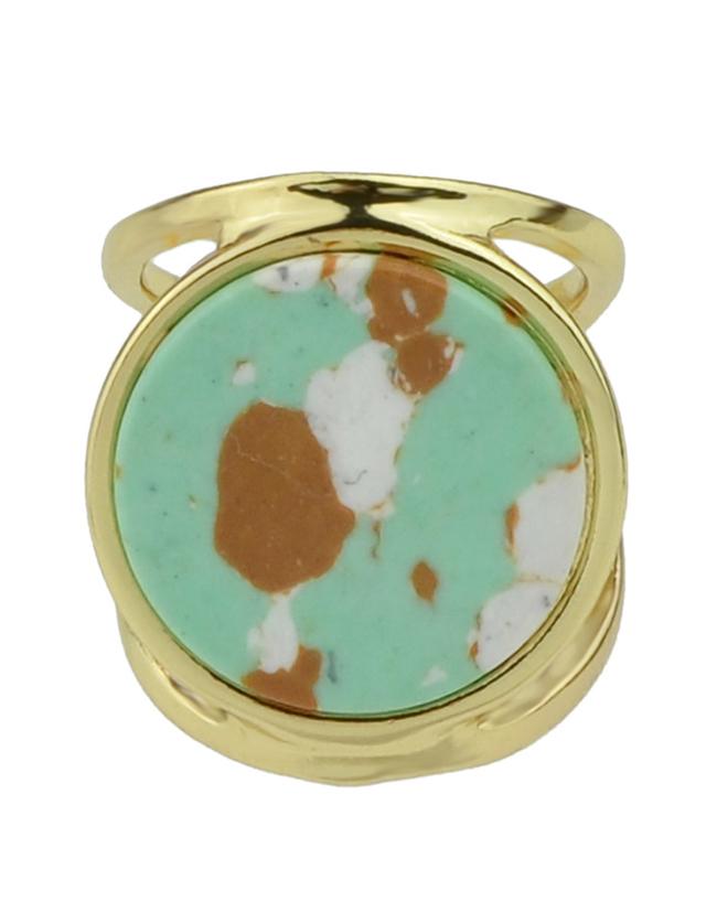 Shein Green Plated Single Big Ring