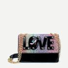 Shein Glitter Panel Flap Chain Bag