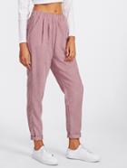 Shein Faux Flap Pocket Back Cord Peg Pants