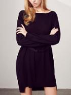 Shein Black Long Sleeve Sweater Dress