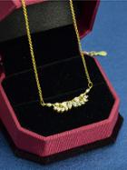 Shein Gold New Design Rhinestone Pendant Necklace