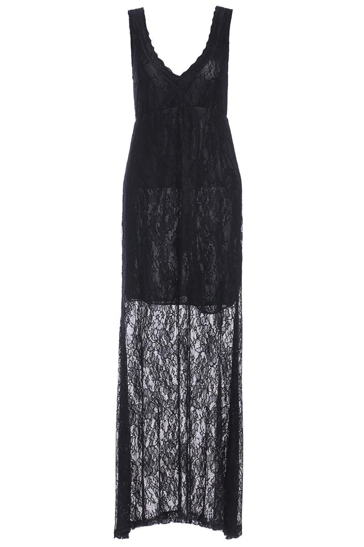Shein V Neck Sleeveless Lace Dress