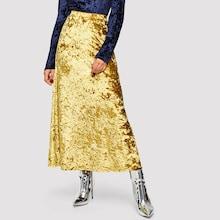 Shein A-line Crushed Velvet Skirt