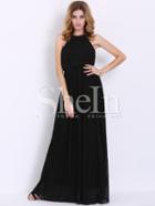Shein Black Convertible Sleeveless Perfect Halter Pleated Maxi Dress