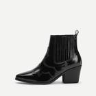 Shein Plain Block Heeled Chelsea Boots