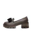 Shein Bow Tied Chunky Sole Khaki Loafers