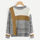 Shein Ribbed Colorblock Jumper