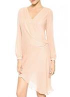 Rosewe Chic V Neck Long Sleeve High Low Dress