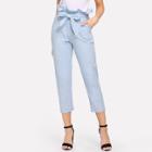 Shein Frill Trim Pearl Beaded Pants