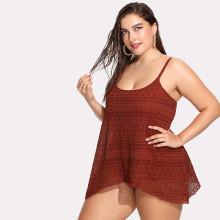 Shein Plus Lace Swim Dress Set