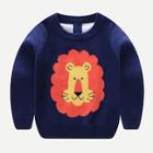 Shein Toddler Boys Lion Pattern Sweater
