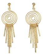 Shein Fashion Style Gold Plated Long Hanging Earrings