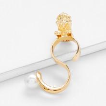 Shein Faux Pearl S Shaped Cuff Ring