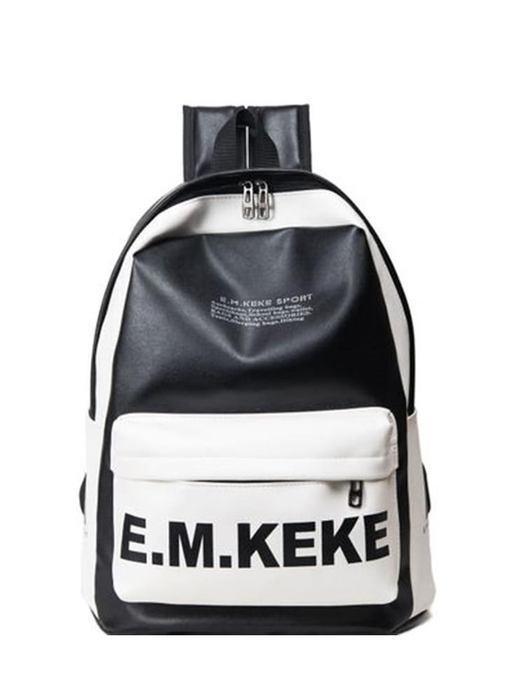 Shein Two Tone Letter Print Backpacks Bag