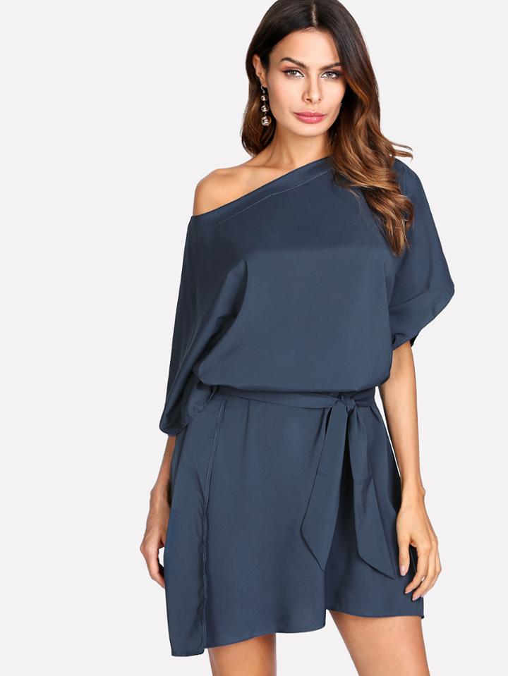 Shein Self Tie Kaftan Dress