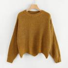 Shein Drop Shoulder Asymmetrical Hem Sweater