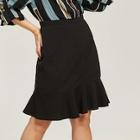 Shein Plus Solid Fishtail Hem Skirt