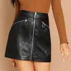 Shein O-ring Zip Detail Skirt