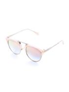 Shein Pink Lens Sliver Arm Retro Style Sunglasses