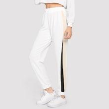Shein Contrast Tape Side Elastic Waist Pants