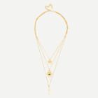 Shein Cross & Round Pendant Link Layered Necklace