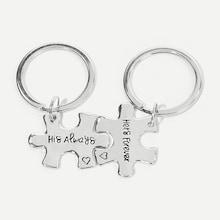 Shein Metal Puzzle Pendant Keychain Set 2pack
