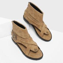 Shein Criss Cross Strap Toe Post Sandals