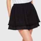 Shein Double Layer Eyelet Embroidered Skirt