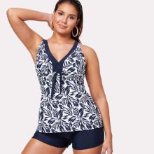 Shein Plus Cross Back Tankini Set
