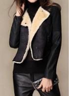 Rosewe Chic Turndown Collar Patchwork Design Short Jackets For Lady