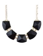 Shein Black Acrylic Stone Collar Necklace