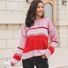 Shein Random Print Drop Shoulder Sweater