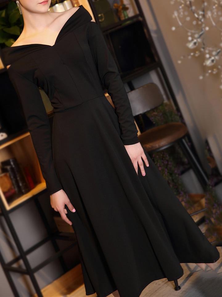 Shein V Neck Backless A-line Dress