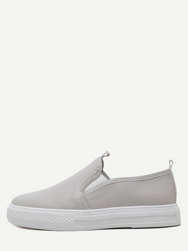 Shein Apricot Pu Elastic Sneakers