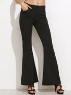 Shein Black Low Rise Flare Pants