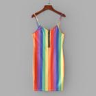 Shein Rainbow Stripe Cami Dress