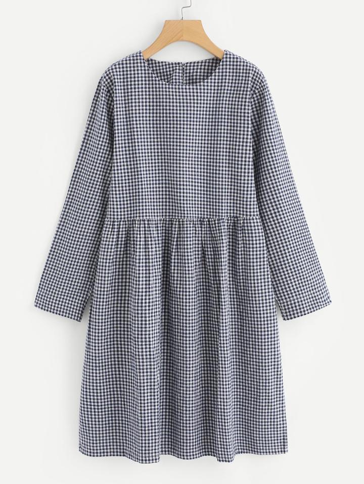 Shein Gingham Babydoll Dress